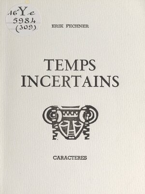 cover image of Temps incertains